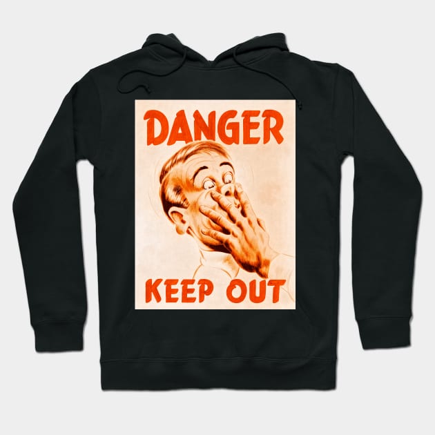 Danger Keep Out! Hoodie by rocketshipretro